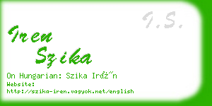 iren szika business card